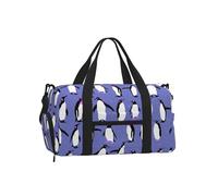 Lindo pingüino Morado,Bolso Deportivo Bandolera de Mano, Bolsa de Deporte, Bolsa de Viaje de Gran Capacidad para Mujeres y Hombres.