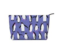 Lindo pingüino Morado,Neceser de Pana, Neceser de Maquillaje portátil, Neceser de Viaje