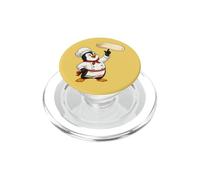 Lindo pingüino Pizza Chef Comida Italiana Diseño de Dibujos Animados PopSockets PopGrip para MagSafe