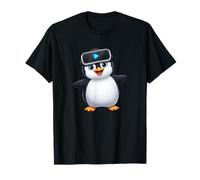 Lindo pingüino Realidad Virtual Jugador VR Diversión Camiseta