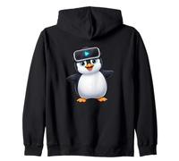 Lindo pingüino Realidad Virtual Jugador VR Diversión Sudadera con Capucha