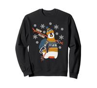 Lindo Pingüino Suéter Nieve Esquí Patrulla Esquí Antártida Niños Sudadera