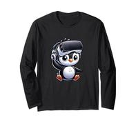 Lindo pingüino VR Gamer Comic Style Manga Larga