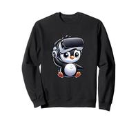 Lindo pingüino VR Gamer Comic Style Sudadera