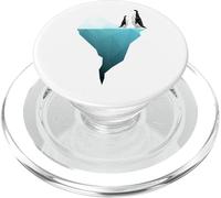 Lindo pingüinos en un Iceberg - Diseño geométrico único PopSockets PopGrip para MagSafe