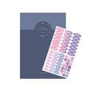 Lindo planificador de estudio coreano con ilustración estética sin fecha + hoja de calcomanías (63 calcomanías) para estudiar cuaderno/diario/diario para la universidad, escuela, 63p, 5.7 x 8.25