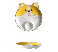 Lindo Plato De Bola Masa Hervida Para Mascotas Con Salsa Inmersión Personalizada Desayuno Cerámica El Hogar Papas Fritas Divididas Rejilla Pasta Snack Postre (Cachorro)