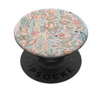 Lindo Playera Vida Marina Pastel Acuarela Océano PopSockets PopGrip Adhesivo