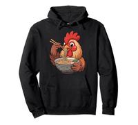 Lindo Pollo Comiendo Ramen Fideos de Animales Kawaii japoneses Sudadera con Capucha