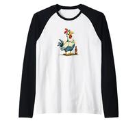 Lindo Pollo con Cerveza Busca fanáticos de Beber Camiseta Manga Raglan