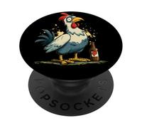 Lindo Pollo con Cerveza Busca fanáticos de Beber PopSockets PopGrip Adhesivo