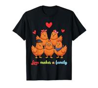 Lindo Pollo Juntos Amor Hace una reunión Familiar Camiseta