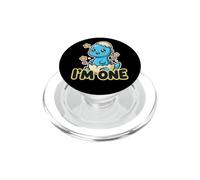 Lindo Primer cumpleaños bebé Dinosaurio un año Viejo niños niñas PopSockets PopGrip para MagSafe