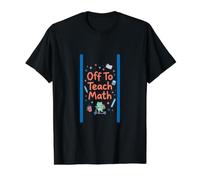Lindo Profesor de matemáticas Rana para enseñar a educador Escolar Scooter Camiseta gráfica económica, Hombre, Negro, M