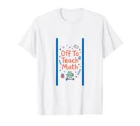 Lindo Profesor de matemáticas Rana para enseñar a educador Escolar Scooter Camiseta gráfica económica, Hombre, Blanco, S