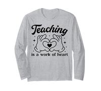 Lindo Profesor Inspirador Enseñar es una Obra de corazón Manga Larga