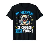 Lindo Pug Con Gafas De Sol Mi Sobrino Es Más Fresco Que El Tuyo Camiseta
