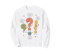 Lindo Puntuación Marcas Gramática Nerd Aula Humor Sudadera