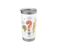 Lindo Puntuación Marcas Gramática Nerd Aula Humor Vaso térmico de acero inoxidable de doble pared