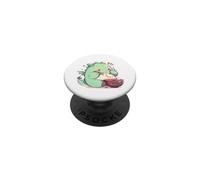 Lindo Ramen Chibi T-Rex Comiendo con Palillos Arte Adorable PopSockets PopGrip Adhesivo