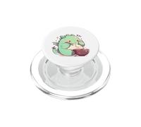 Lindo Ramen Chibi T-Rex Comiendo con Palillos Arte Adorable PopSockets PopGrip para MagSafe