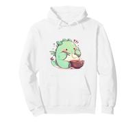 Lindo Ramen Chibi T-Rex Comiendo con Palillos Arte Adorable Sudadera con Capucha