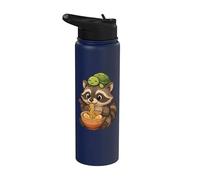 Lindo ramen para comer mapaches, para niños y tortugas, mapache kawaii Stainless Steel Insulated Water Bottle