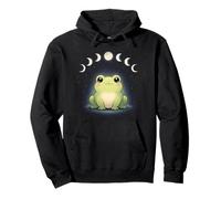 Lindo Rana Fases Lunares Estética Celestial Kawaii Cielo Nocturno Sudadera con Capucha
