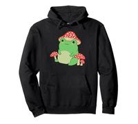Lindo Rana Kawaii con Sombrero de Hongo - Cottagecore Aesthetic Sudadera con Capucha