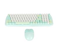Lindo Ratón con Teclado, Teclado y Ratón Ergonómicos con Tapa Extraíble, Inalámbricos de Tamaño Completo para 8 2000 (Green)