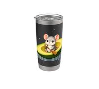 Lindo ratón - Divertido diseño de animales con barco de aguacate Vaso térmico de acero inoxidable de doble pared