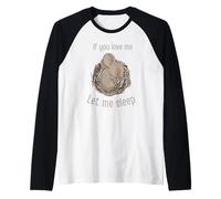 Lindo ratón Durmiente «Si me amas», déjame Dormir Camiseta Manga Raglan