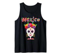 Lindo recuerdo turístico de La Catrina para niños del Día de Muertos de México Camiseta sin Mangas