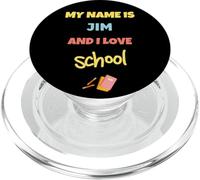Lindo Regreso a Clases Mi Nombre es Jim y me Encanta la Escuela PopSockets PopGrip para MagSafe