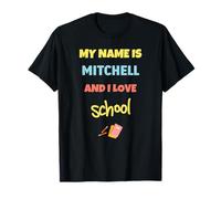 Lindo Regreso a Clases Mi Nombre es Mitchell y me Encanta la Escuela Camiseta