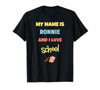Lindo Regreso a Clases Mi Nombre es Ronnie y me Encanta la Escuela Camiseta
