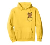 Lindo Reno de Bolsillo Amigo Divertido Papá Noel Reno Navidad Sudadera con Capucha