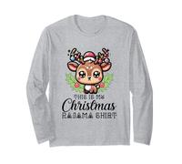 Lindo Reno de Invierno Navidad This Is My Christmas Pajama Manga Larga