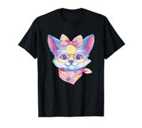 Lindo Retrato Chihuahua Amante de los Perros gráfico Rosa Gafas Arco Camiseta