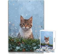 Lindo Retrato de Gato en Arte Digital Rompecabezas de 1000 Piezas para Adolescentes Juego de Aprendizaje de Pensamiento estratégico Regalo Ideal y significativo para Cualquier Evento Tamaño 38x52cm