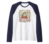 Lindo, rizz 'em with tism, Frog Prince, mamá, papá, Apoyo para el Autismo Camiseta Manga Raglan