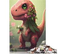 Lindo Rompecabezas de Dinosaurio de cartón Premium, Divertido y Divertido, para niños y niñas, 1000 Piezas (75 x 50 cm)