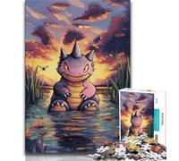 Lindo Rompecabezas de Dinosaurios de 1000 Piezas para Adultos Ayuda a ejercitar el Cerebro Juguetes adictivos para Cultivar la Paciencia Una Obra de Arte 38x26cm