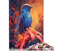 Lindo Rompecabezas de risografía de colibrí: desafiante y Estimulante Rompecabezas de cartón Premium para Adultos y Adolescentes, 1000 Piezas (26 x 38 cm)