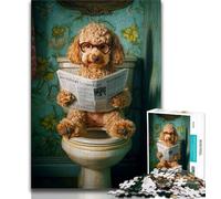 Lindo Rompecabezas Goldendoodle de 1000 Piezas para Adultos y Adolescentes, Juego de ingenio, decoración de Pared, cumpleaños y Navidad (50x75cm)