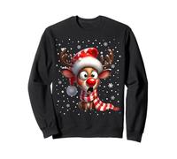 Lindo Rudolph el Reno de Nariz roja para niños Navidad Sudadera