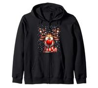 Lindo Rudolph el Reno de Nariz roja para niños Navidad Sudadera con Capucha
