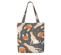Lindo sabueso afgano,Bolsas de supermercado reutilizables, bolsas de compras, bolsas de lona de gran capacidad, bolso de hombro