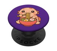 Lindo Salamandra Comiendo Ramen Kawaii Animal Foodie PopSockets PopGrip Adhesivo