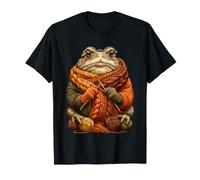 Lindo Sapo Tejido Acogedor otoño Animal Arte otoño estética Camiseta